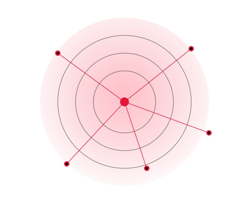 Illustration of a global edge network